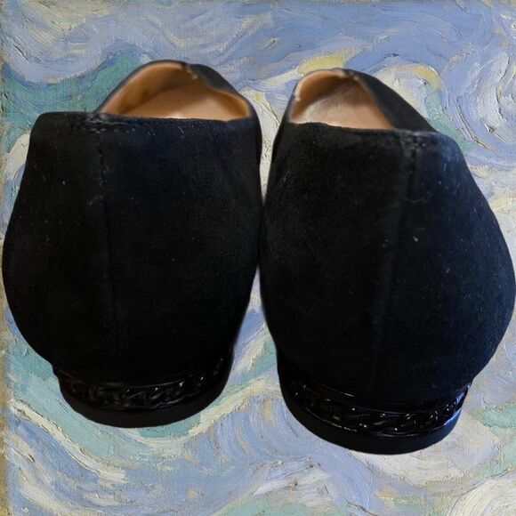 FS/NY Black Suede Leather Pointed Toe Flats 6.5 - Picture 5 of 6